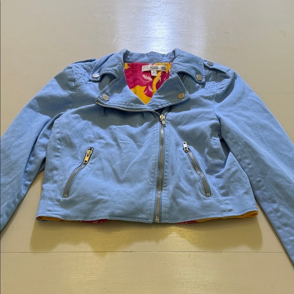 Color Me Courtney Dennis Biker Jacket Size 4 - Picture 6 of 14